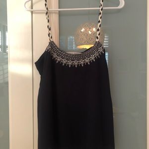 Navy and White Summer Top